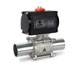 Ball Valves with Double Acting Actuators  ,3 pc,DA-958EB, Hygienic Ball Valves with Double Acting Actuators  , 3 Piece, Tube Bore , Tube End 